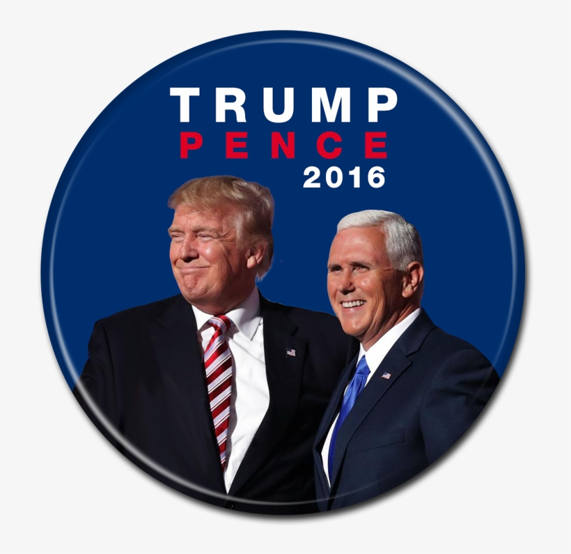 Trump Pence Button - Trump Pence Campaign Button, transparent png download
