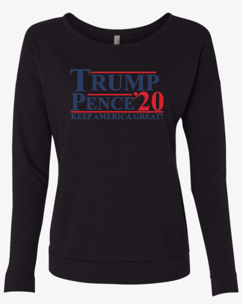 Trump Pence 2020 Ladies' French Terry Scoop - Scoop Neck, transparent png download