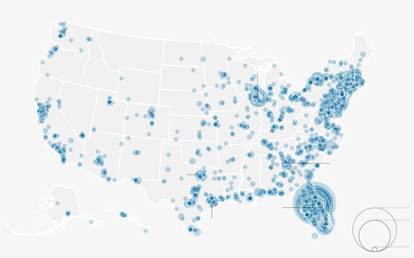 This Map Shows Those Locations As A Way To Approximate - United States Of America, transparent png download