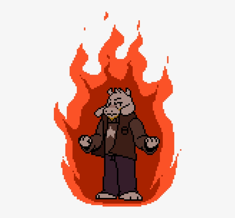 Teen Asriel Using Fire Magic - Flowey, transparent png download