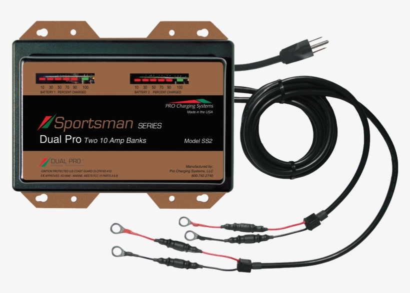 12v Lithium Ion Battery Charger Dp-ss2 - Charging Systems Ss2 Sportsman Series Battery Charger, transparent png download