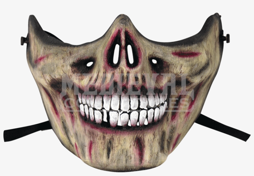 Ghastly Grin Mouth Attachment - Skull Mouth Half Mask 79449, transparent png download