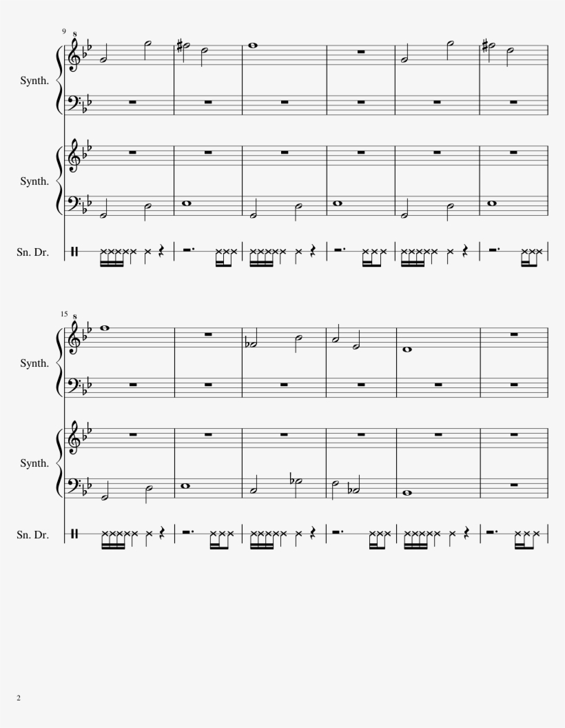 #12 A Ghastly Sight Sheet Music 2 Of 4 Pages - Sheet Music, transparent png download