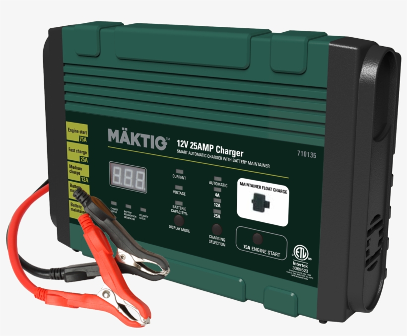 12v / 25a Smart Battery Charger With Jumpstarter - Smart Battery Charger, transparent png download