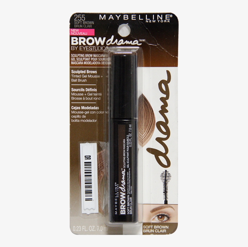Mascara Cejas Brown Drama En Soft Brown Maybelline - Delineador De Cejas Maybelline, transparent png download