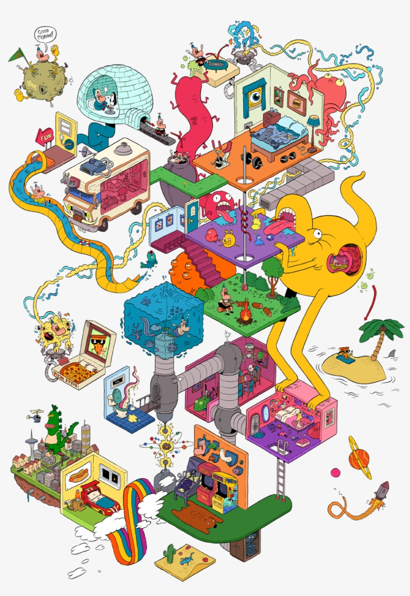 Uncle Grandpa Inside The Rv Toddler T-shirt - Uncle Grandpa Poster, transparent png download