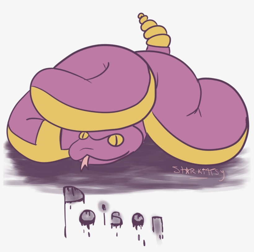 Pokemon Ekans Poison Type Veearts Vee's Typecember - Cartoon, transparent png download