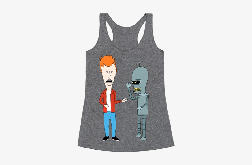 Fryhead And Bendvis Racerback Tank Top - Red White And Blacked Out, transparent png download