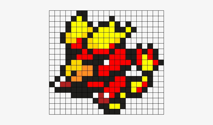 Magmar Pokemon Bead Pattern Perler Bead Pattern / Bead - Pixel Art Magmar Pokemon, transparent png download