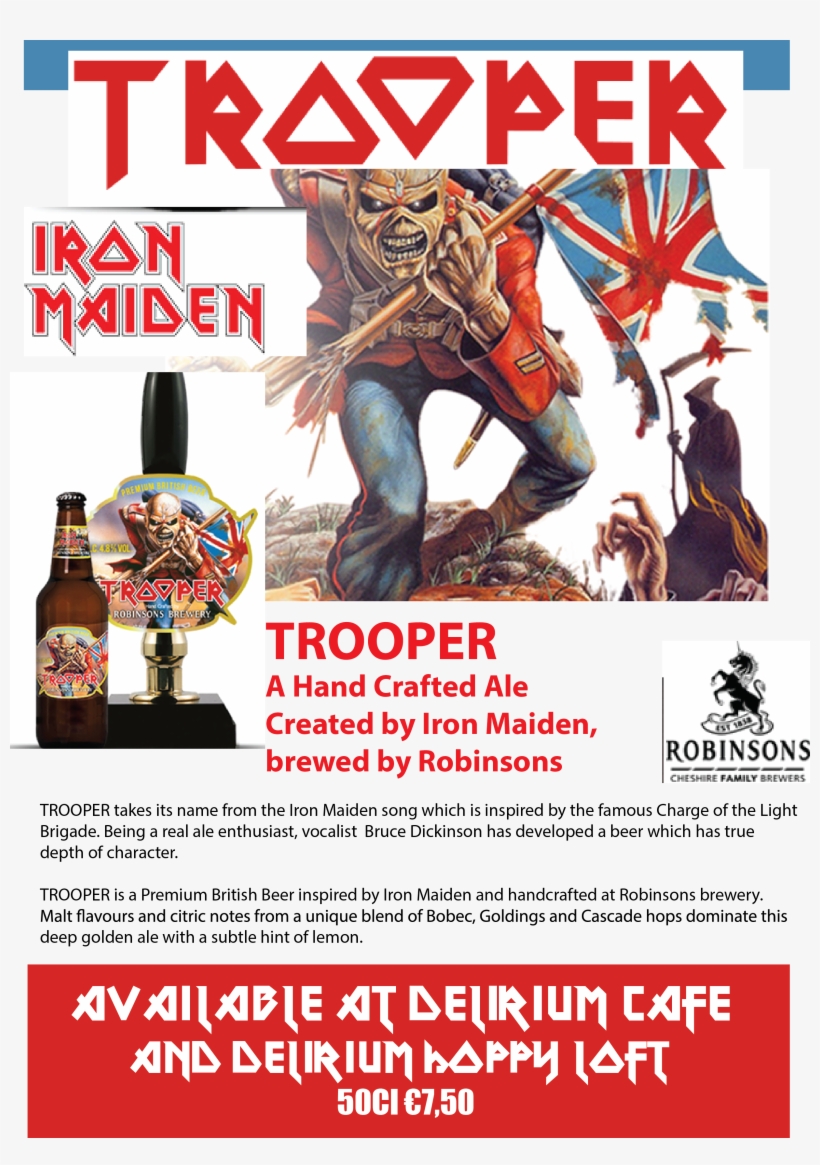 New Iron Maiden Beer At Delirium Village - Poster, transparent png download