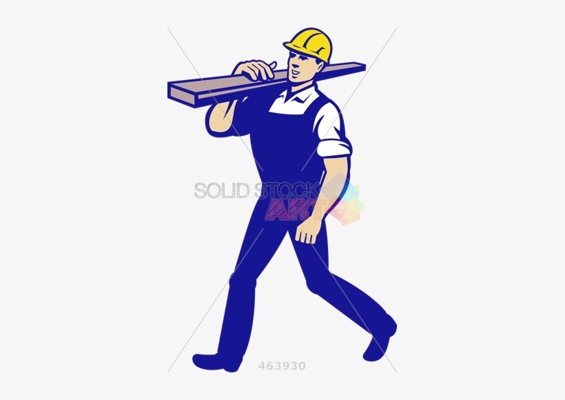 Stock Illustration Of Old Fashioned Cartoon Rendition - Lumber On Shoulder, transparent png download
