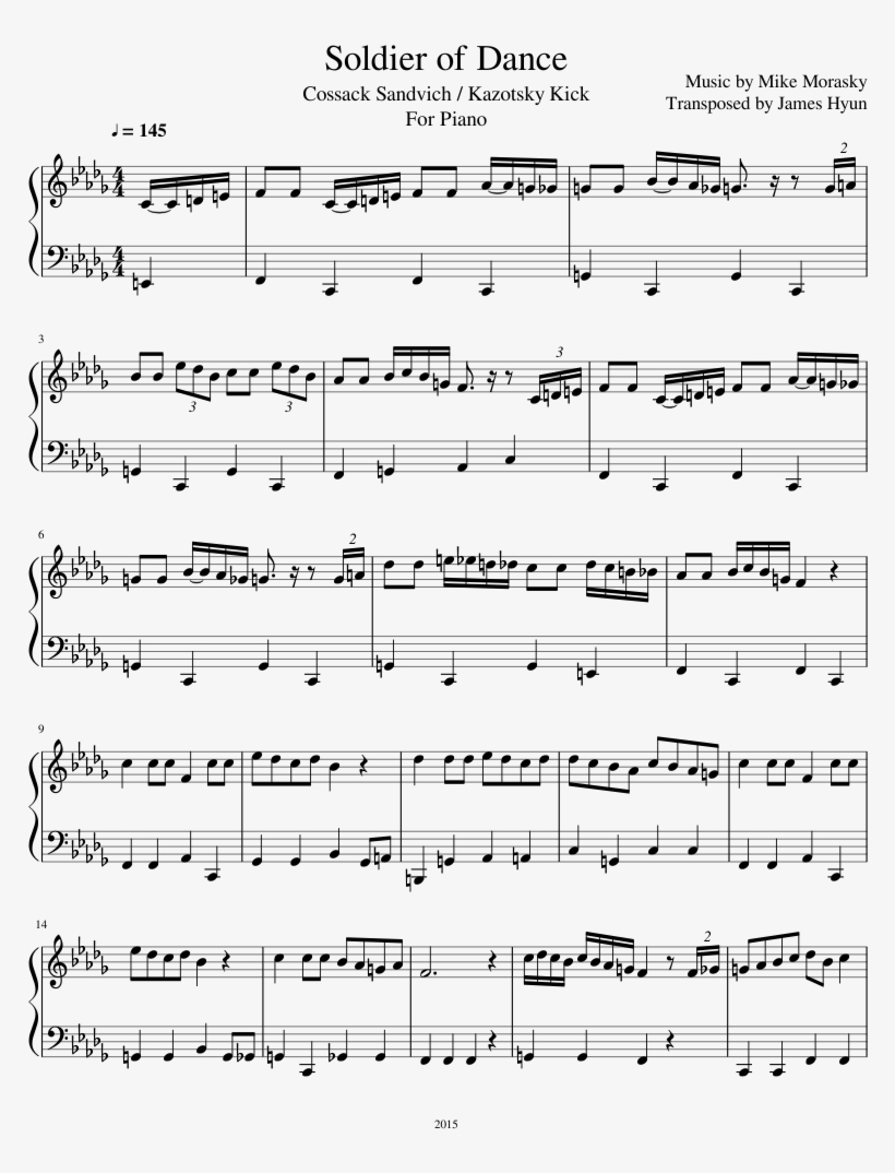 Soldier Of Dance Sheet Music Composed By Music By Mike - Red Army Is The Strongest Sheet Music, transparent png download