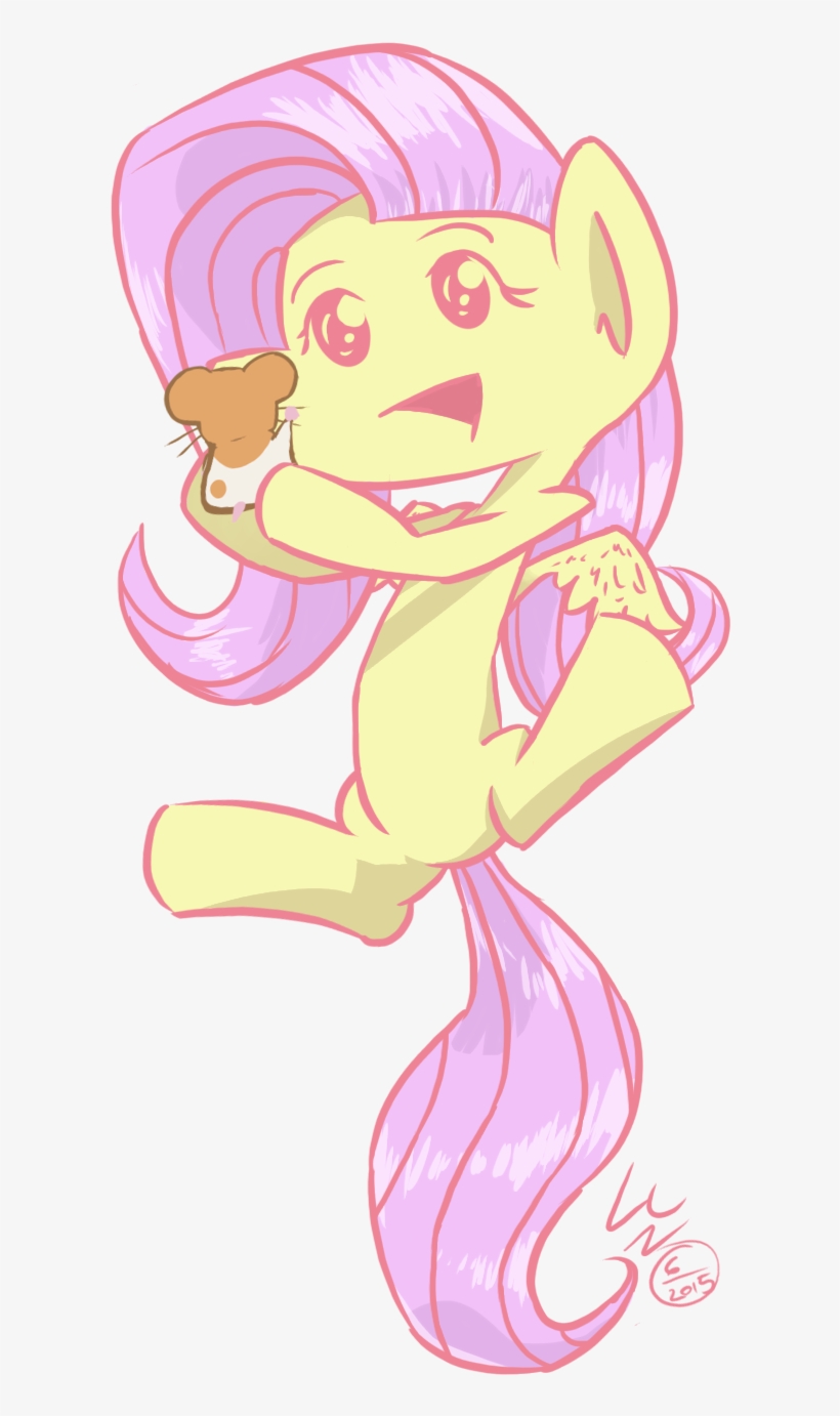 Fluttershy Meets Hamtaro By Liracrown - Art, transparent png download