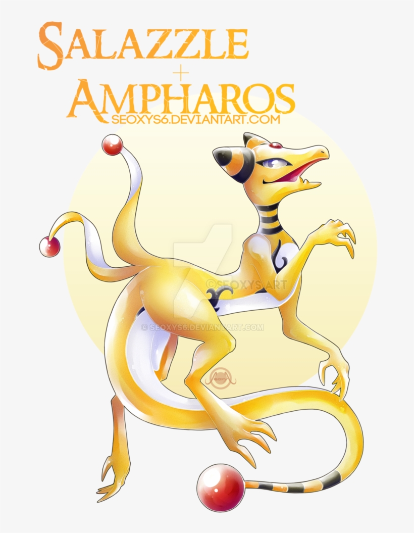 Salazzle X Ampharos By Seoxys6 - Salazzle X Decidueye, transparent png download