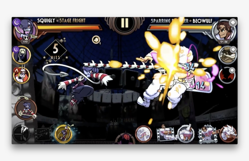 Squigly Is Heading To 'skullgirls Mobile', Check Out - Skullgirls Mobile Squigly Moves, transparent png download