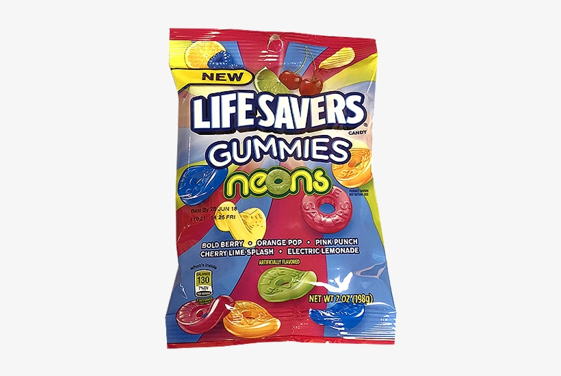Life Savers Gummies Neons - Lifesavers Gummies Neons Flavor Mix, transparent png download
