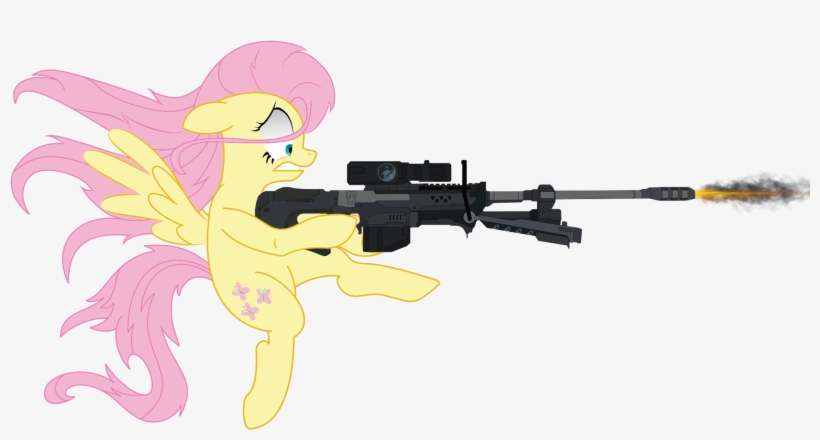 Yognaughtsteve, Cutie Mark, Female, Fluttershy, Gun, - Firearm, transparent png download
