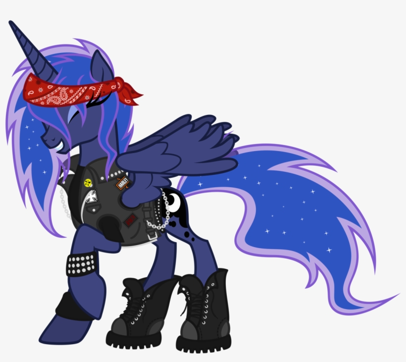 Heavy Metal Luna By Gabriev666-d5wxyj4 - My Little Pony Metal, transparent png download