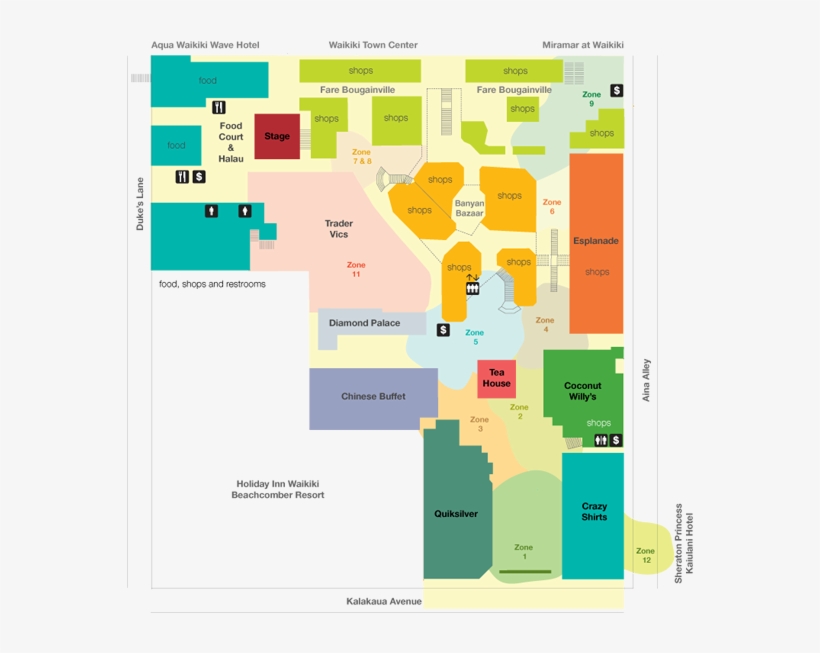 International Market Place Map Hawaii - New International Market Place Hawaii Plan, transparent png download