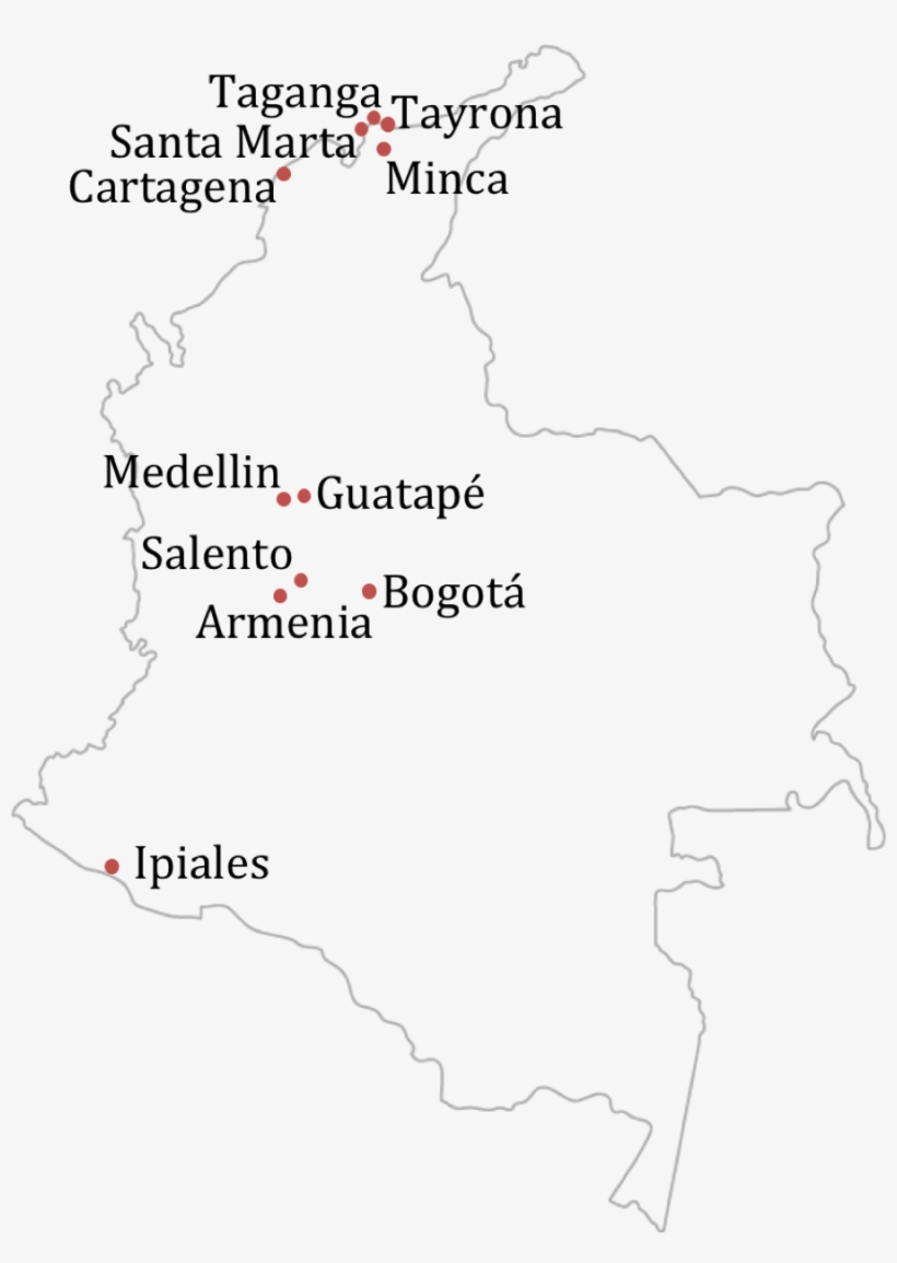 Colombia Is Often Over-looked When It Comes To Travel - Map, transparent png download