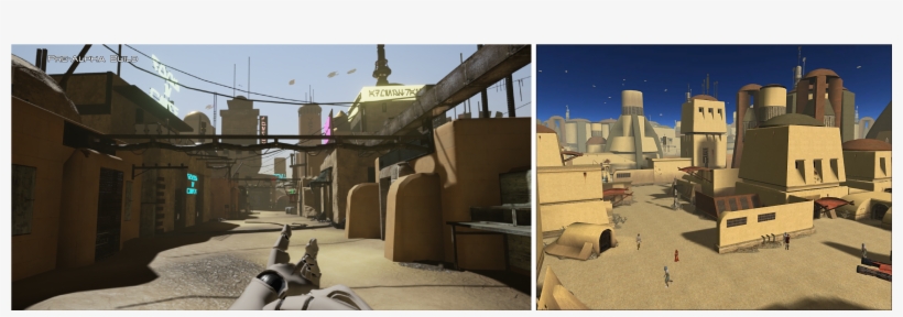 Comparison Of New And Old Environments - Kotor Unreal Engine 4, transparent png download