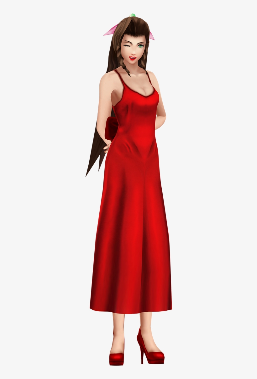 Cloud X Aerith ☁ 💗🌏 Clerith On Twitter - Maria Lucia Hohan Majda Dress, transparent png download
