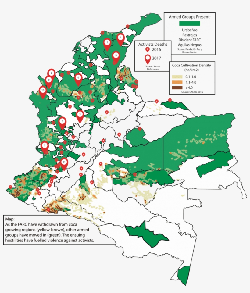 Activists Deaths Colombia, Paramilitary Violence Colombia - Armed Groups Control Colombia, transparent png download