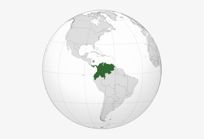 Colombia Orthographic Downdifpath - Latin America, transparent png download
