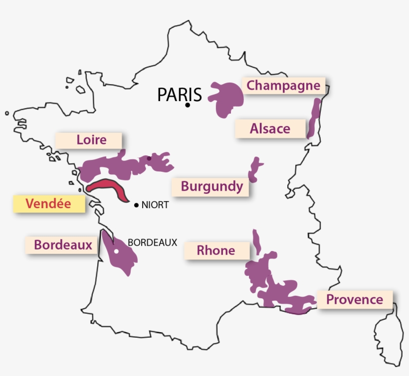 Wine Tours In Vende Francefrench Wine Tours - France Wine Tour Map, transparent png download