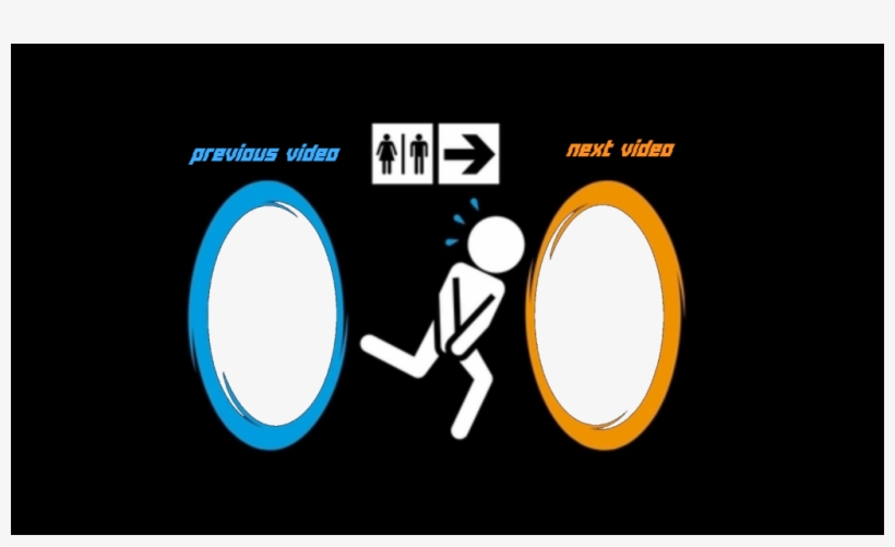 Tgd Outro Pic - Portal Toilet Wc Funny Cool Art 24x18 Print Poster, transparent png download