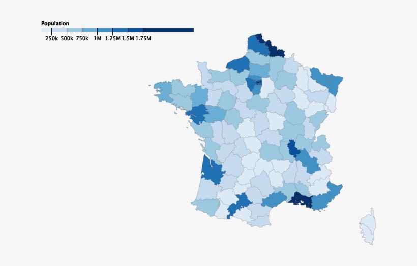 Map - Choropleth Map Of France, transparent png download