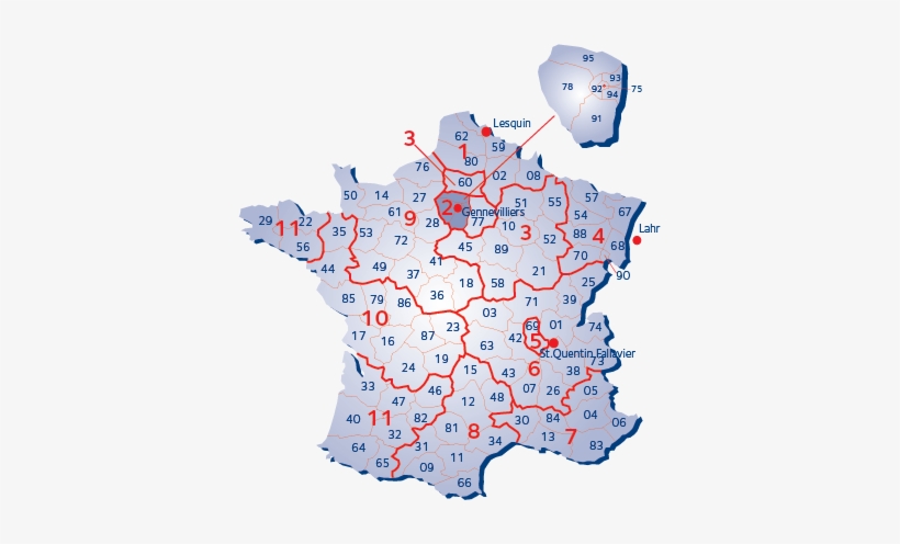Terminal Area Map - France, transparent png download