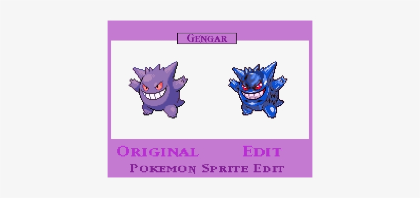 Some Stuff From The Past 2 Days - Gengar Black And White Sprite, transparent png download