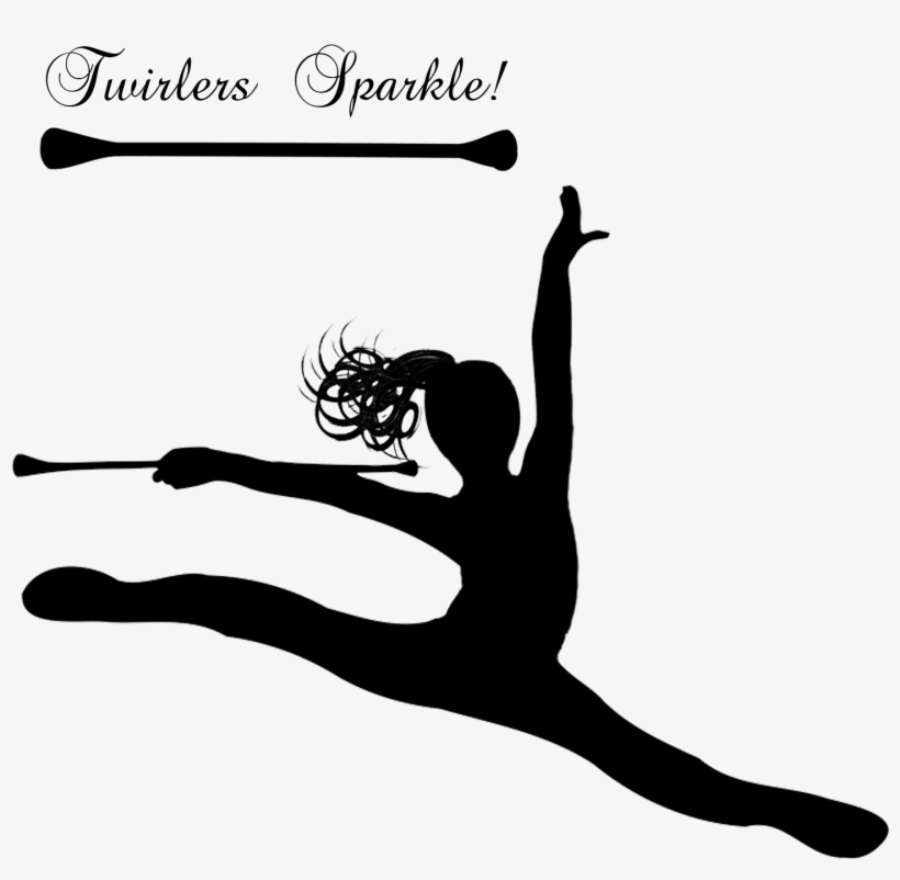 Baton Twirler Leaping - Baton Twirler Transparent Background PNG Image