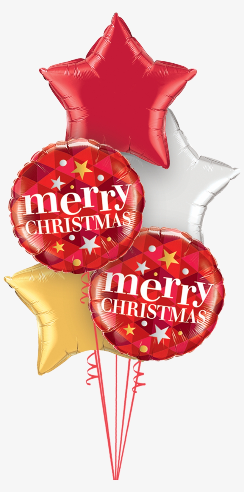 Merry Balloonatics - Merry Christmas Balloons Transparent, transparent png download