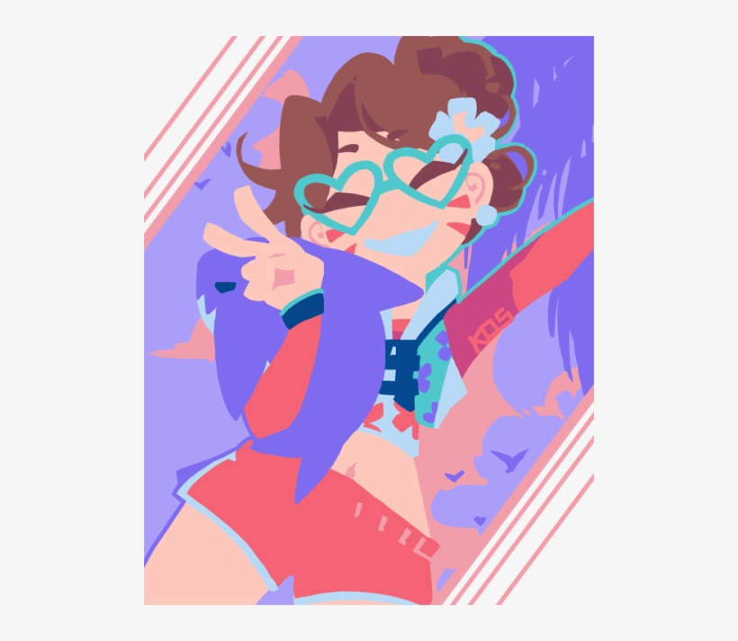 I Adore This New Skin And The Little Shork Keychain - Waveracer Skin D Va, transparent png download