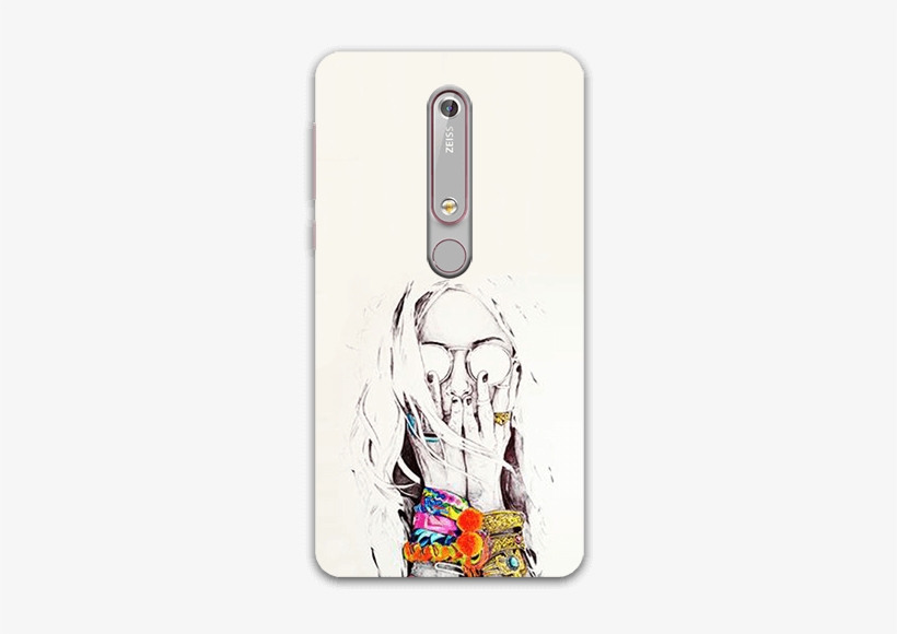 Clasy Look Nokia 6 Mobile Case - Hippie Drawings, transparent png download