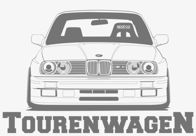 Bmw Logo Black On White - Don T Touch My E30, transparent png download