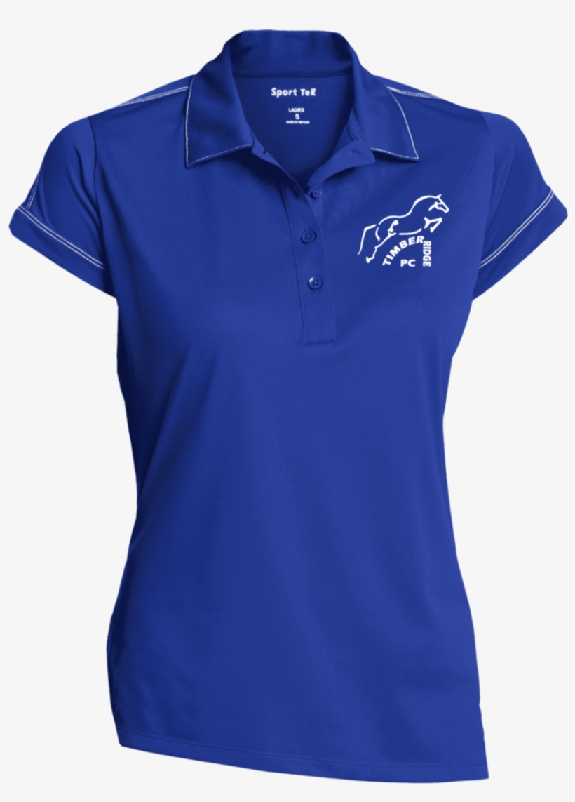 Lst659 Sport-tek Ladies' Contrast Stitch Performance - Polo Shirt, transparent png download