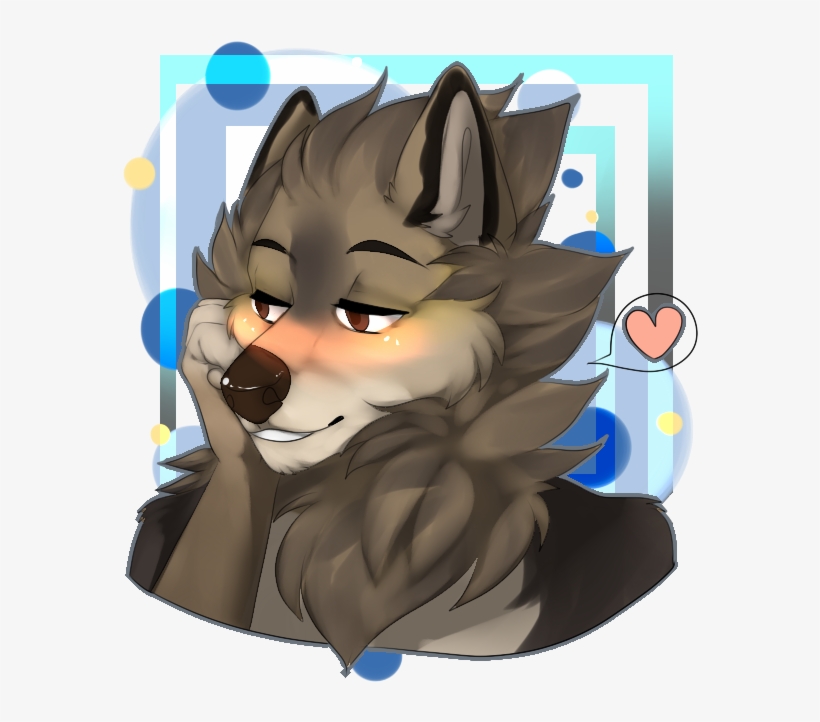 Blushing Wolfylion - Cartoon, transparent png download