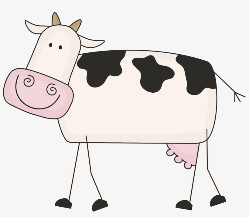 Cow - Stick Figure Cow, transparent png download