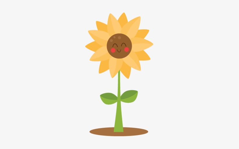 Cute Svg Scrapbook Cut File Files For - Cute Sunflower, transparent png download