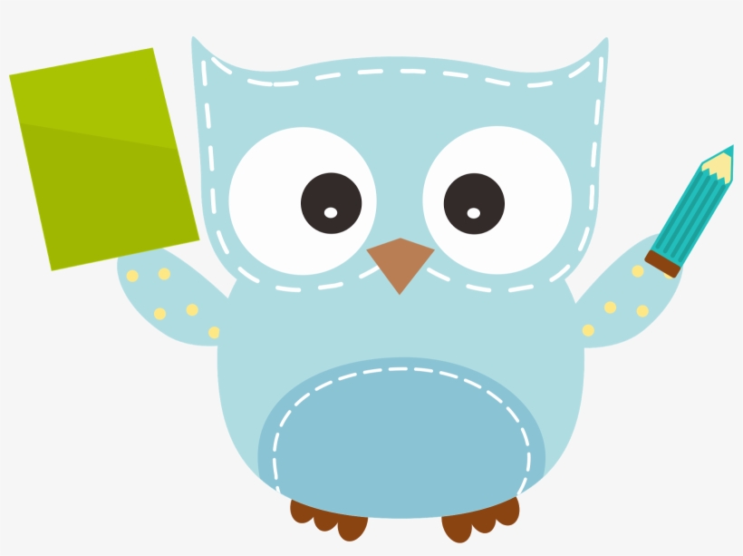 Owl Kid Png Manualidades - Owl With Pencil Clipart, transparent png download