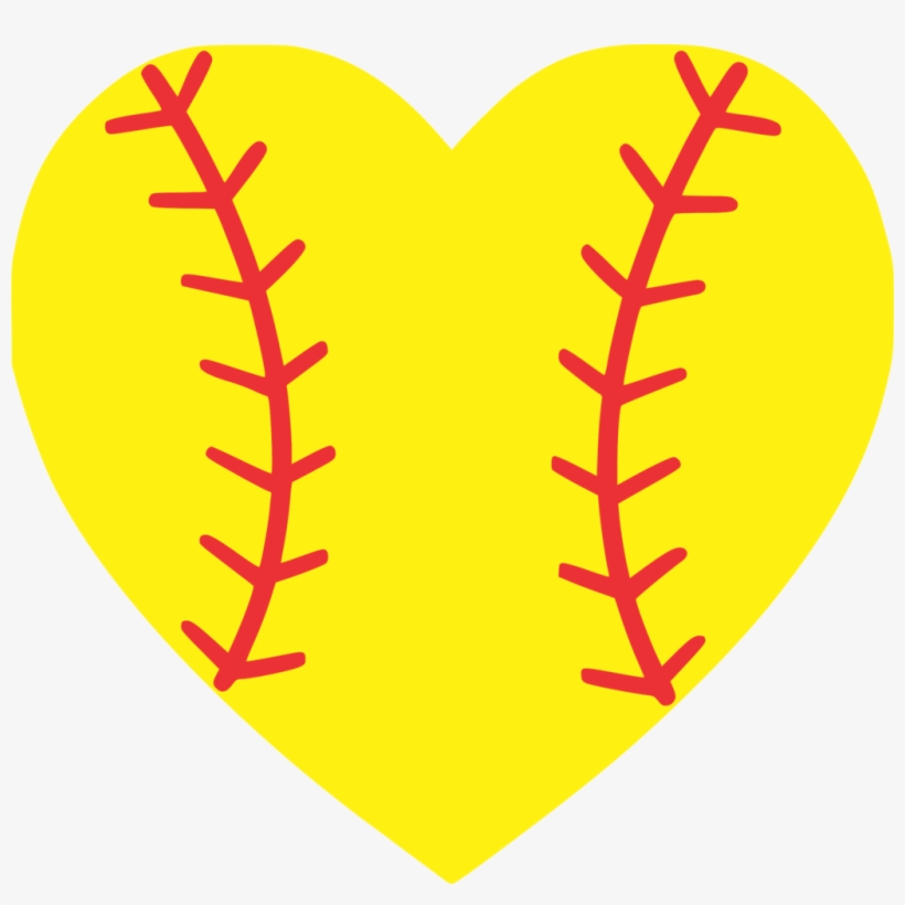 Banner Library Library Softball Albb Blanks - Softball Heart Clipart, transparent png download