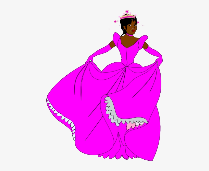 Small - Clipart Black Princess, transparent png download