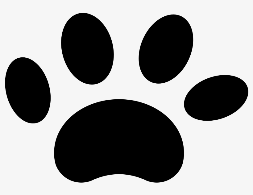 Black Paw Print - Circle, transparent png download