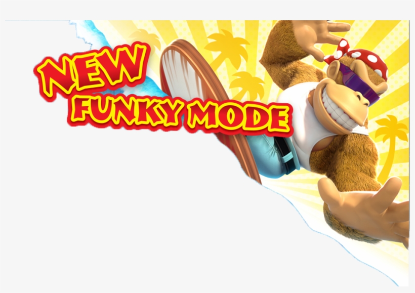 Funkymode Text Cartoon - Donkey Kong Funky Mode, transparent png download