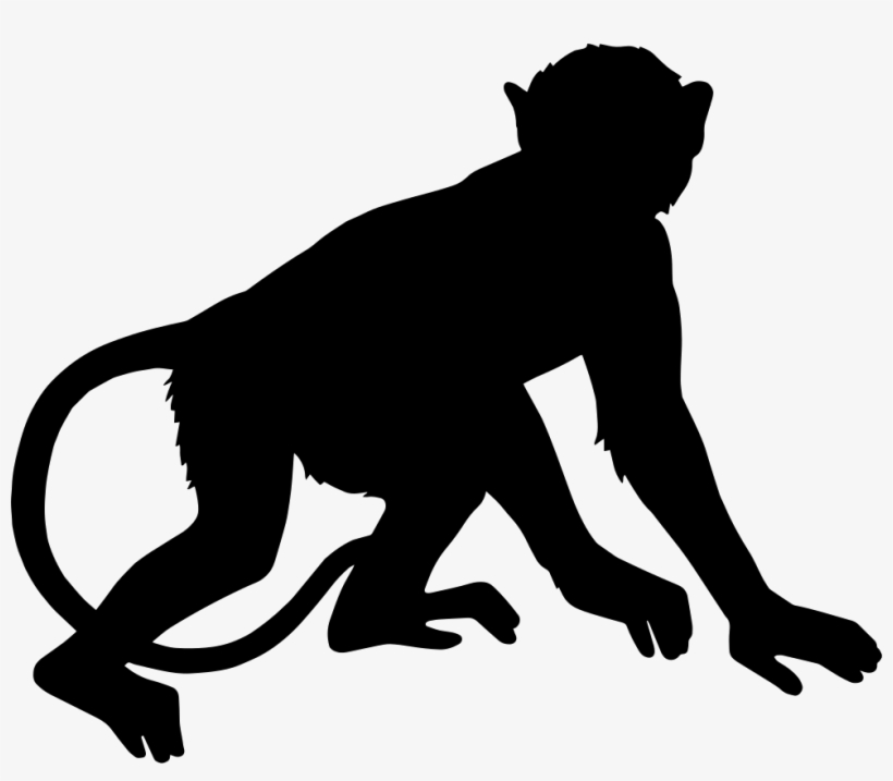 Monkey Comments - Monkey Silhouette Png, transparent png download