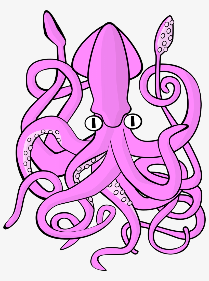 Octopus Png Vectors - Giant Squid Clipart, transparent png download