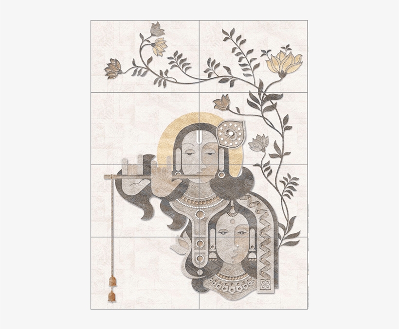 Radhe Krishna Poster - Radha Krishna, transparent png download